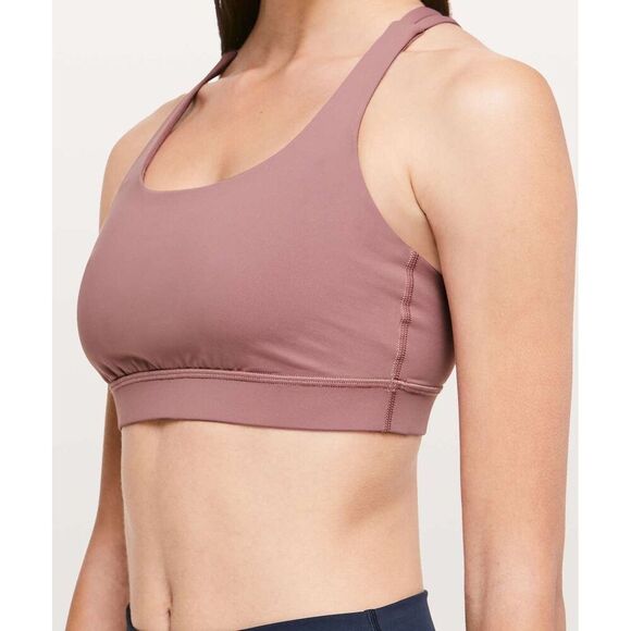 Lululemon Racerback Elastic Hem Mauve Sports Bra 6 - Picture 2 of 5